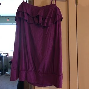 Lane Bryant fuchsia tank. Summer fun. Cut is cute!